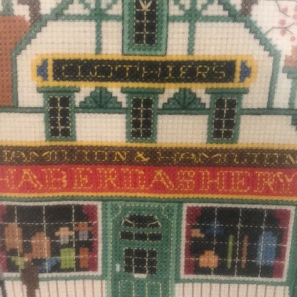 Americana Vintage Framed Folk Art Sampler Crewel  Needlepoint 17”x13 1/4” - Picture 9 of 9